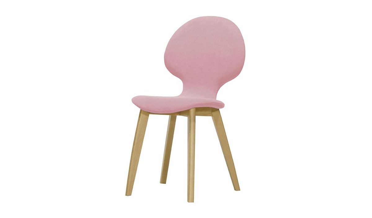 Chaise Mya, Violet - Baku 16, Couleur des pieds: Chêne clair
