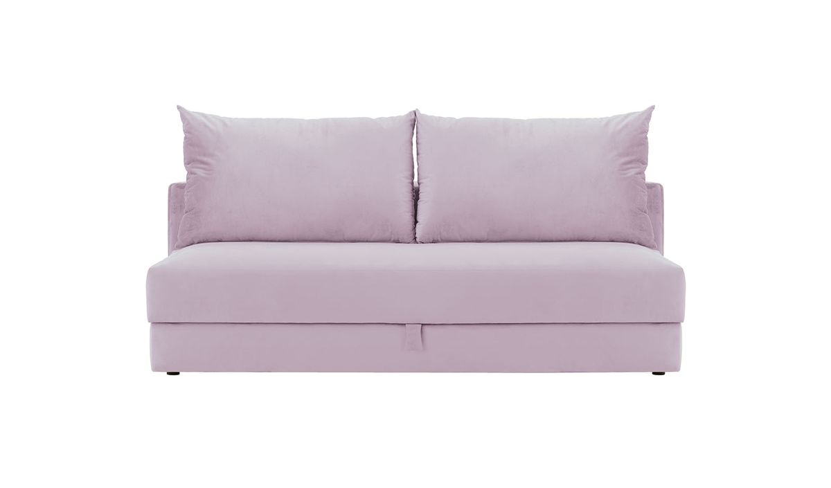 Vena - Canapé convertible trois places avec coffre de rangement, lila/rose - Velluto 14