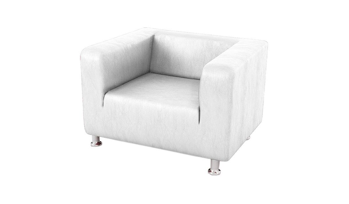 Fauteuil en simili cuir Scala, blanc - Casco white