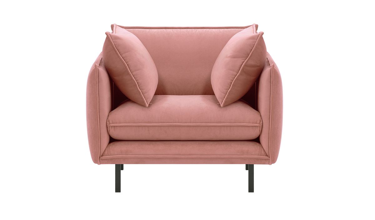 Large fauteuil Nimbus, rose delavé - Kronos 29