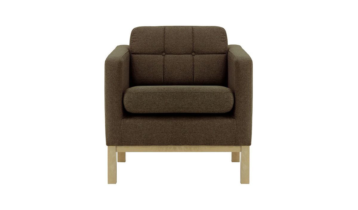 Fauteuil Normann, Malmo 28, Couleur des pieds: Noir wax