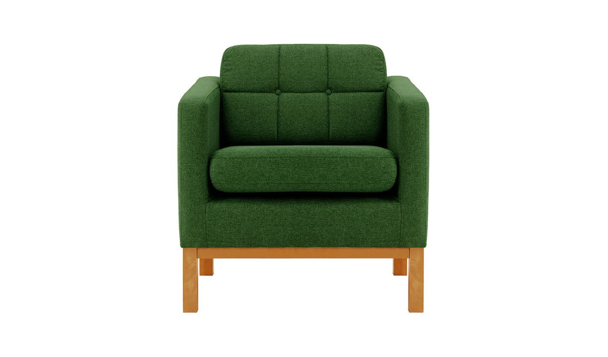 Fauteuil Normann, vert foncé - Malmo 37, Couleur des pieds: aveo