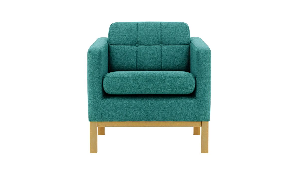 Fauteuil Normann, Malmo 85, Couleur des pieds: Chêne clair