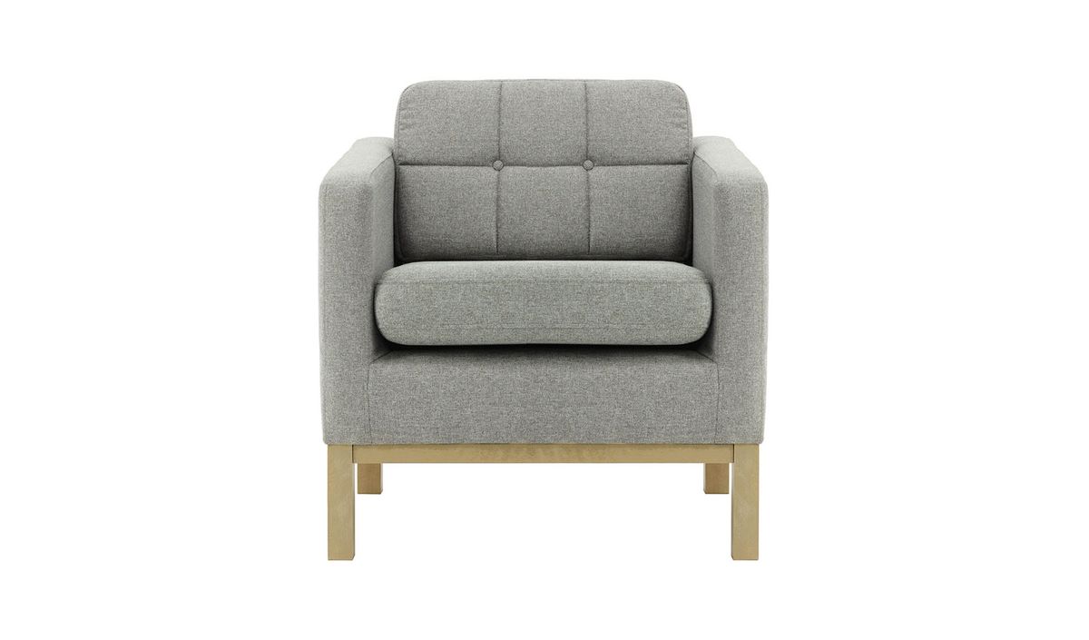 Fauteuil Normann, Malmo 90, Couleur des pieds: Noir wax