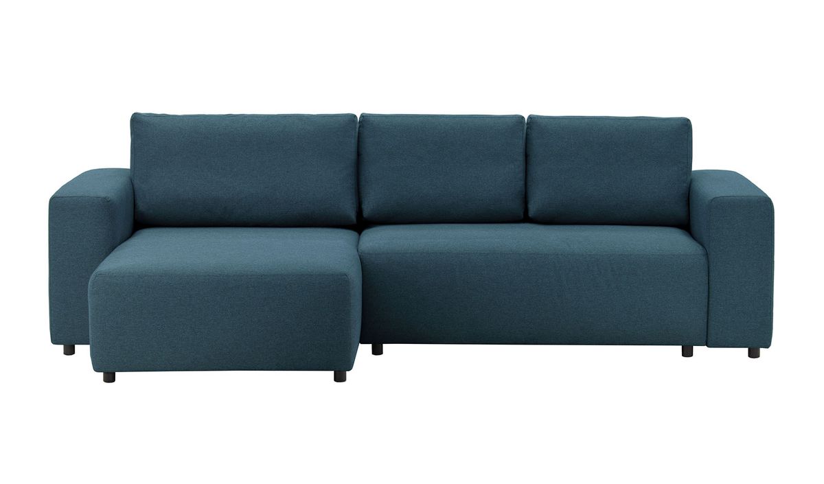 Canapé convertible d’angle gauche Solace, bleu foncé - Malmo 81