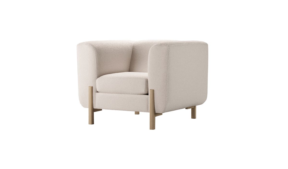 Fauteuil Plia, Teddy latte - café au lait