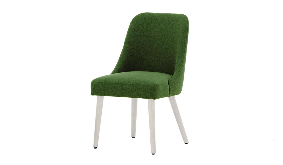 Chaise Albion, vert - Metro 37, Couleur des pieds: Blanc
