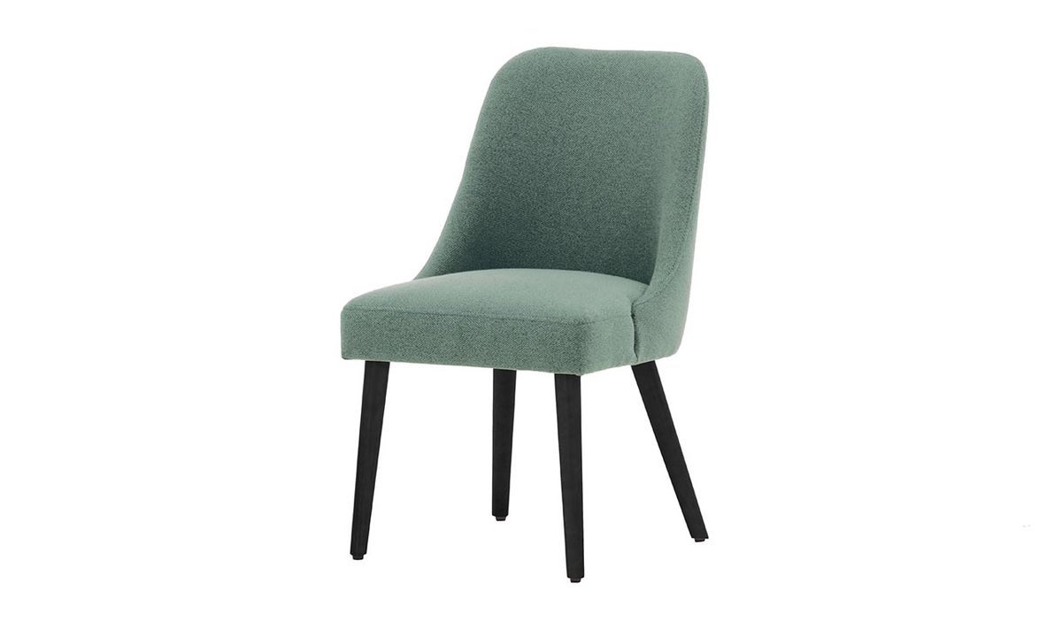 Chaise Albion, bleu ciel - Metro 75, Couleur des pieds: Noir
