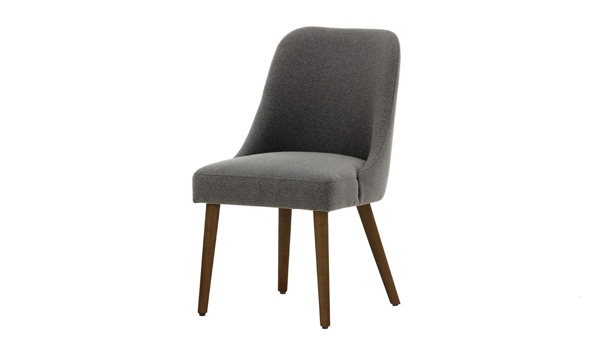 Chaise Albion, gris - Metro 90, Couleur des pieds: Chêne foncé