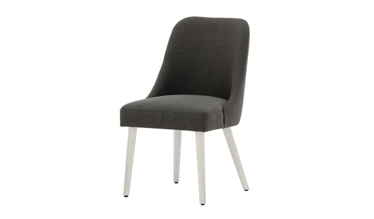 Chaise Albion, gris foncé - Metro 99, Couleur des pieds: Blanc