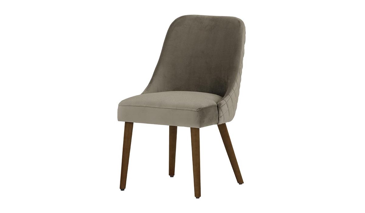Chaise avec coutures Albion, gris éléphant - Velluto 17