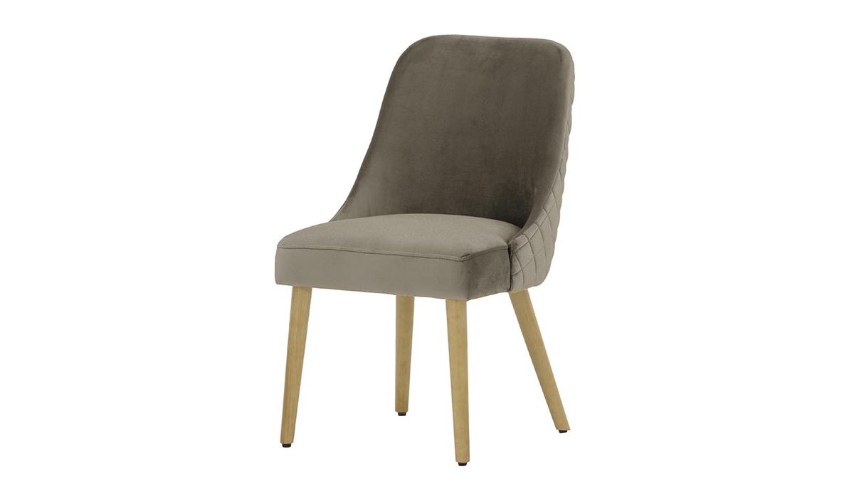 Chaise avec coutures Albion, gris éléphant - Velluto 17