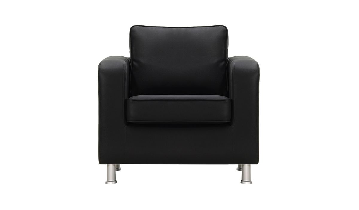 Fauteuil en simili cuir London — vue 3