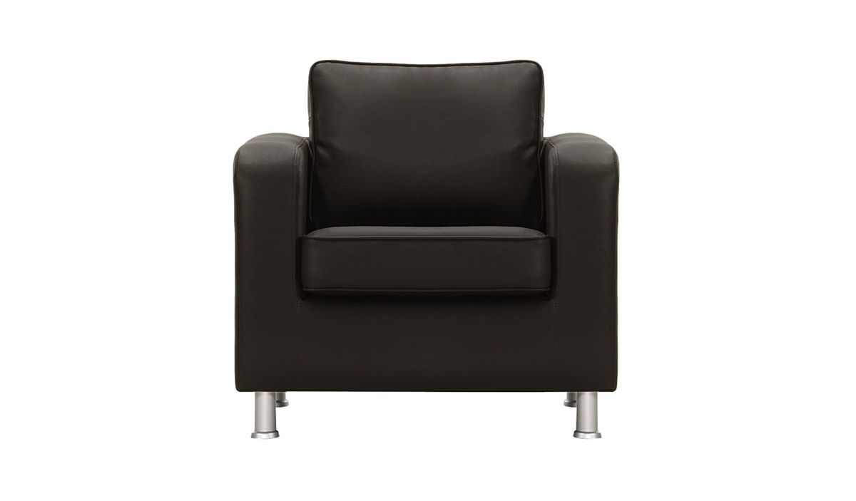 Fauteuil en simili cuir London — vue 4