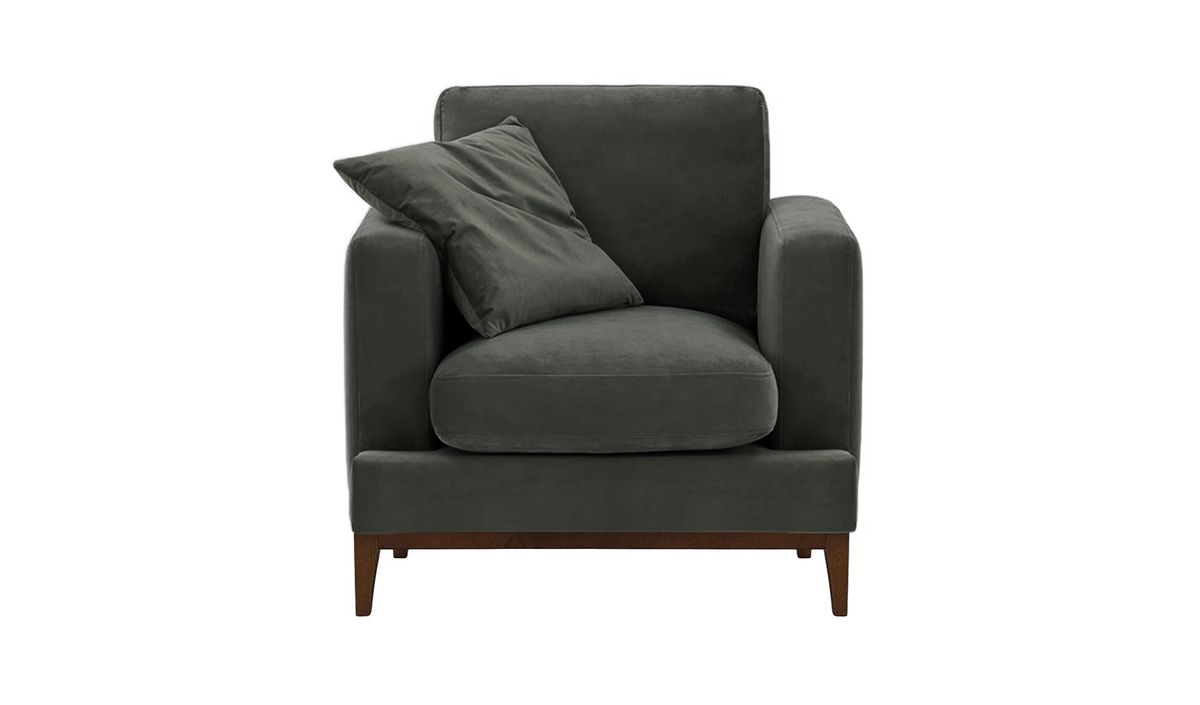 Fauteuil Covex Wood, graphite - Velluto 19