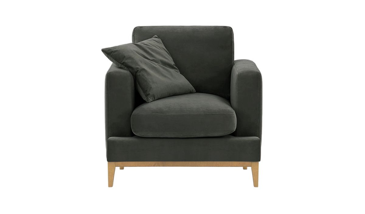 Fauteuil Covex Wood, graphite - Velluto 19