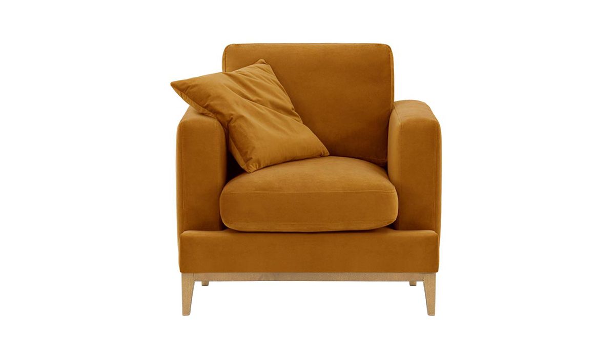 Fauteuil Covex Wood, moutarde - Velluto 8