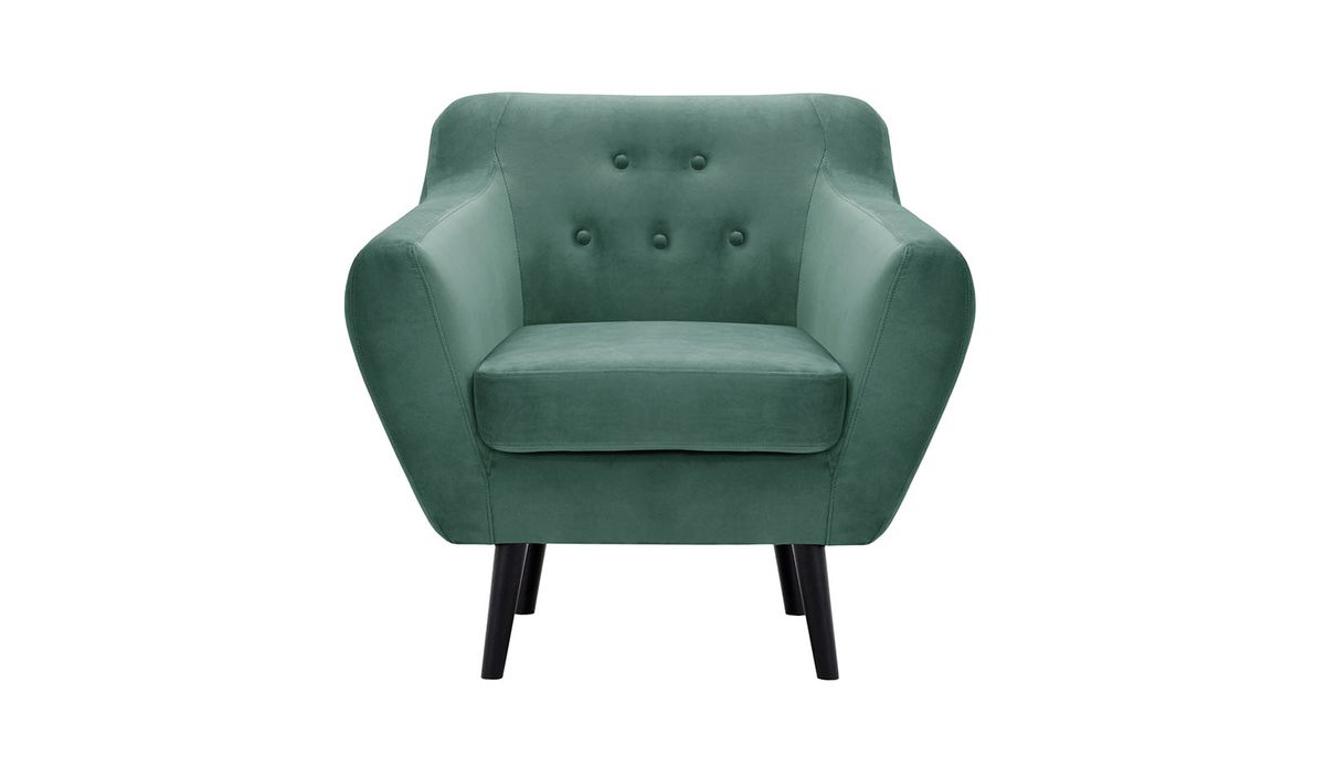 Fauteuil Varde Velvet, bleu - Velluto 12