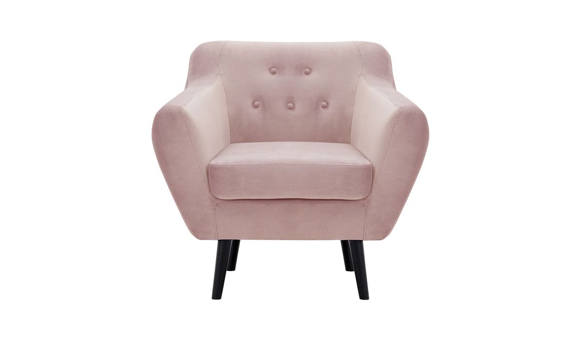 Fauteuil Varde Velvet, lila/rose - Velluto 14