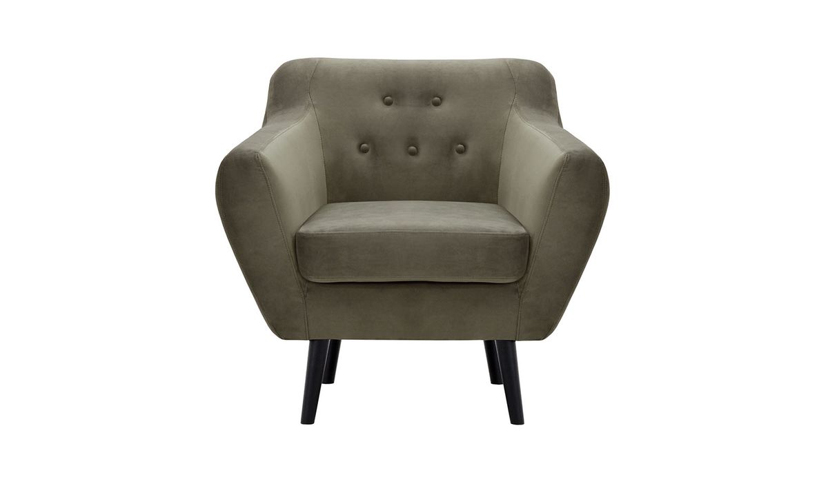 Fauteuil Varde Velvet, gris éléphant - Velluto 17