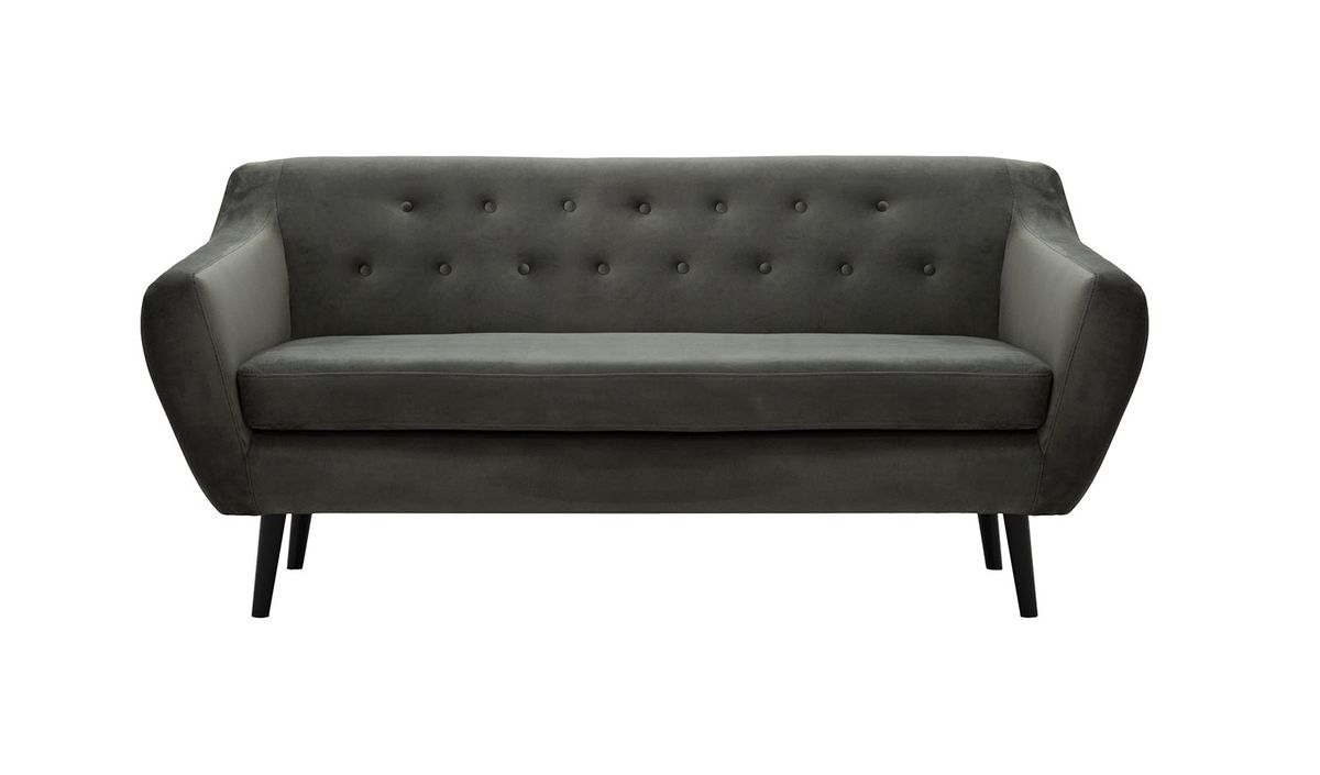 Canapé trois places Varde Velvet, graphite - Velluto 19