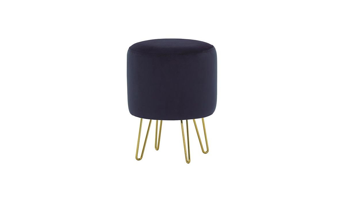 Petit pouf rond avec pieds métalliques Flair — vue 6