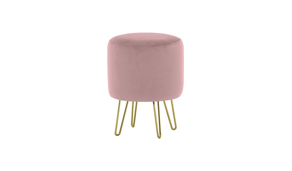 Petit pouf rond avec pieds métalliques Flair — vue 7