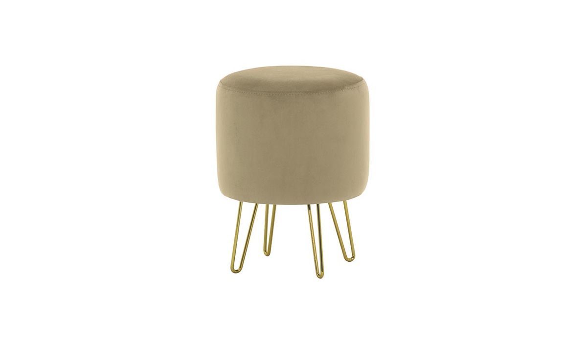 Petit pouf rond avec pieds métalliques Flair — vue 3