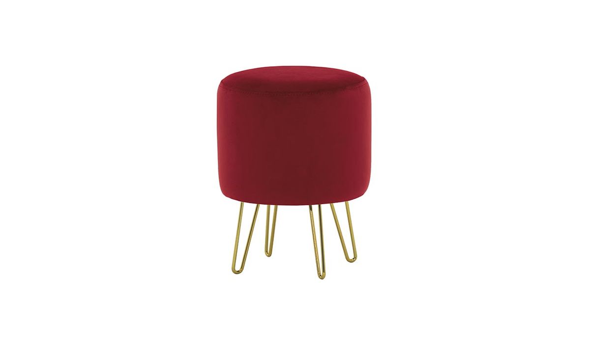 Petit pouf rond avec pieds métalliques Flair — vue 4
