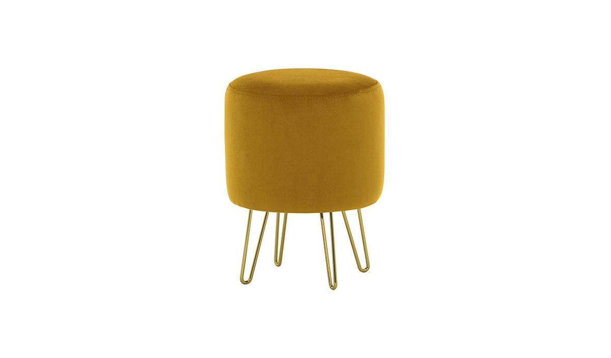 Petit pouf rond avec pieds métalliques Flair — vue 5
