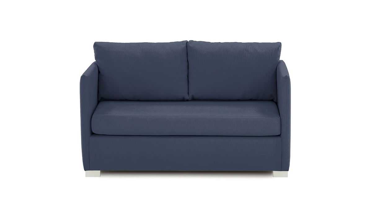 Petit canapé avec fonction lit Tulip, bleu foncé - Sawana 80