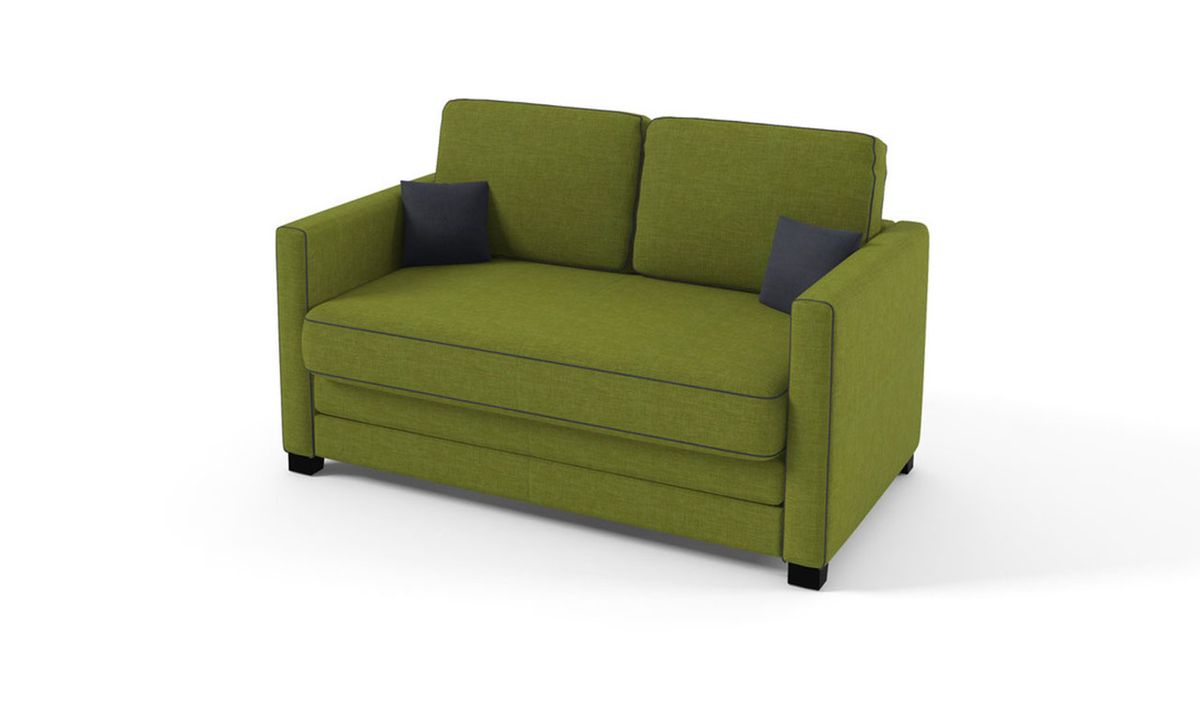 Canapé convertible Boom, vert citron / bleu foncé - Sawana 35/ Sawana 80