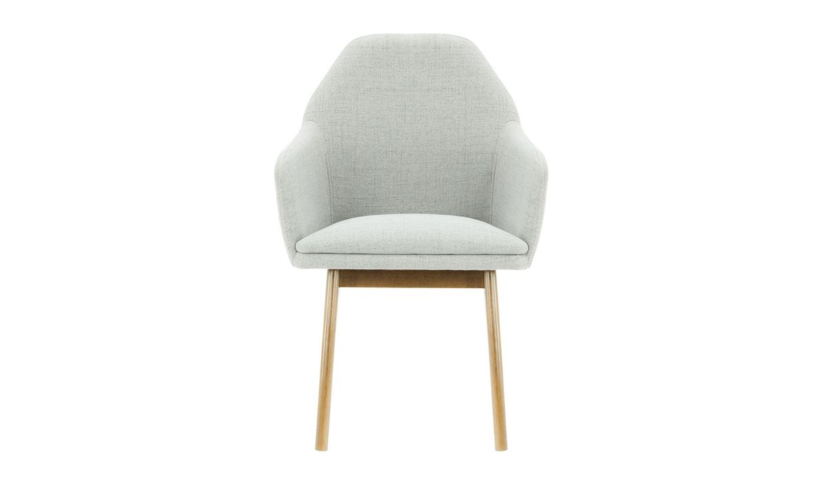 Chaise Buzz, blanc - Cablo 1, Couleur des pieds: Chêne clair