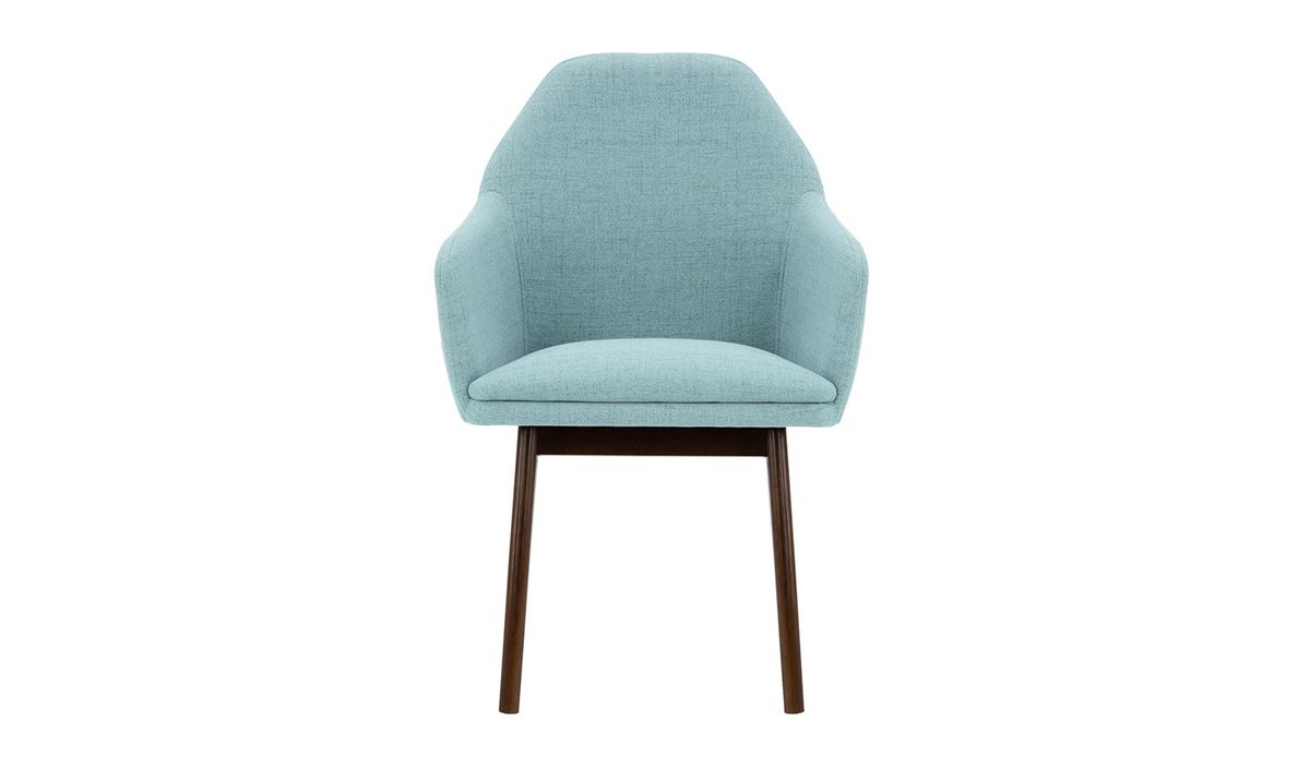 Chaise Buzz, bleu pastel - Cablo 10, Couleur des pieds: Chêne foncé