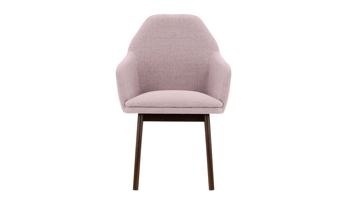 Chaise Buzz, rose poudré - Cablo 12, Couleur des pieds: Chêne foncé