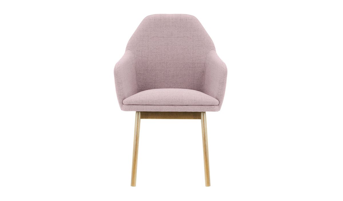 Chaise Buzz, rose poudré - Cablo 12, Couleur des pieds: Chêne clair