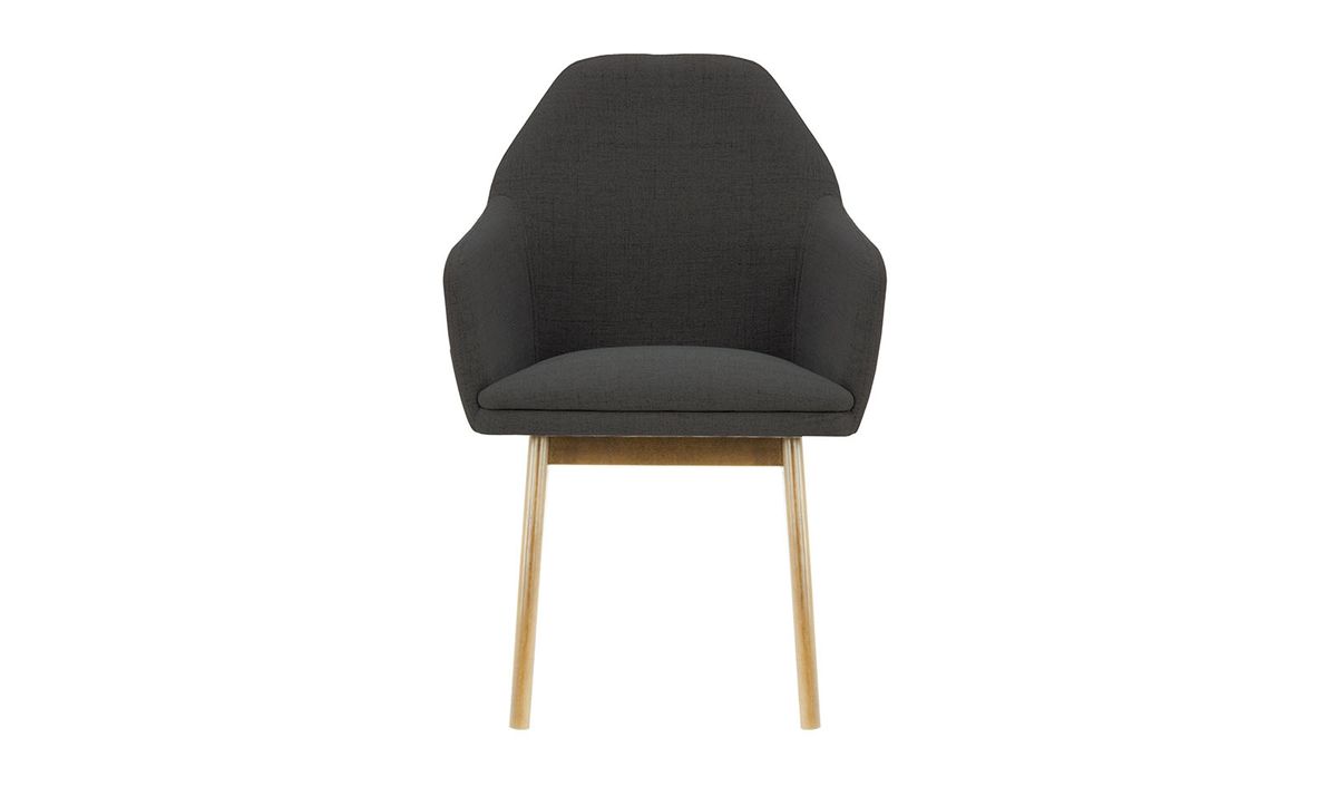 Chaise Buzz, noir - Cablo 16, Couleur des pieds: Chêne clair