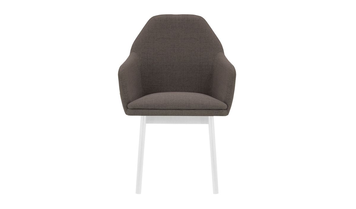 Chaise Buzz, marron - Cablo 4, Couleur des pieds: Blanc