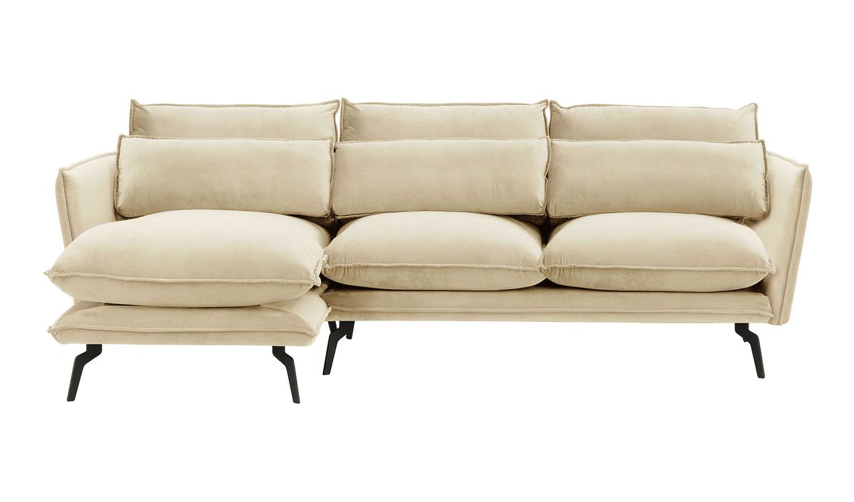 Canapé d’angle gauche Layla, beige clair - Velluto 2