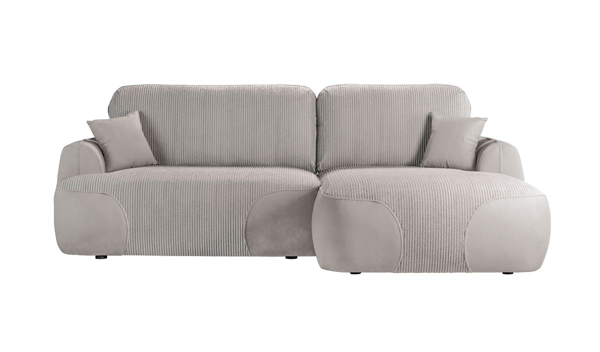 Satell – canapé d’angle droit avec fonction lit, Poso 3/Paros 3 - beige