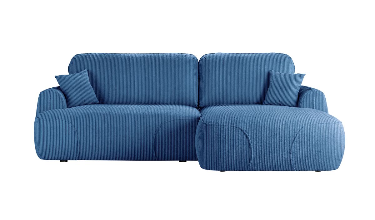 Satell – canapé d’angle droit avec fonction lit, Poso 5 - bleu