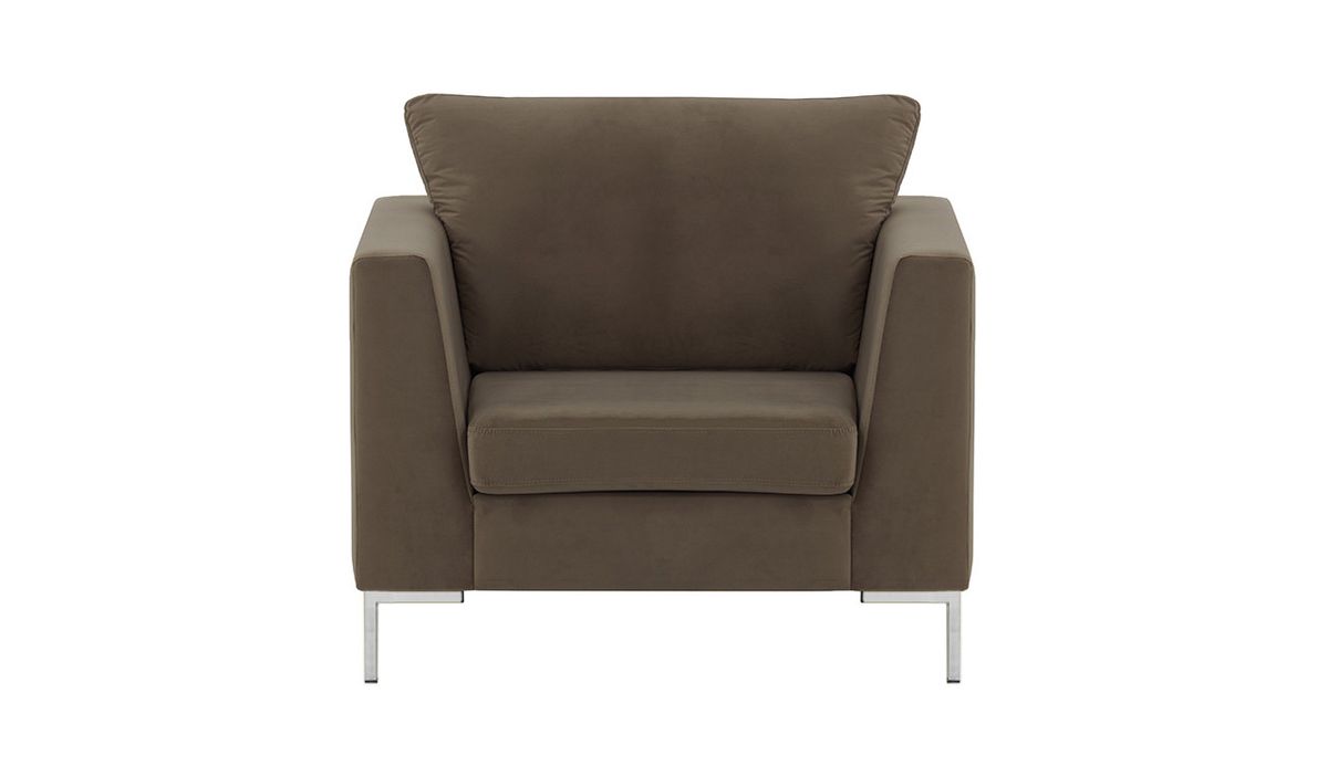 Fauteuil Gosena, gris éléphant - Velluto 17