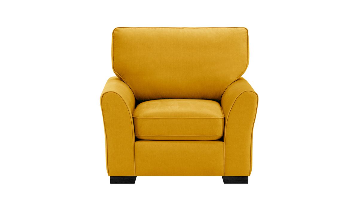 Fauteuil Serena, jaune - Fancy 48, Couleur des pieds: Noir