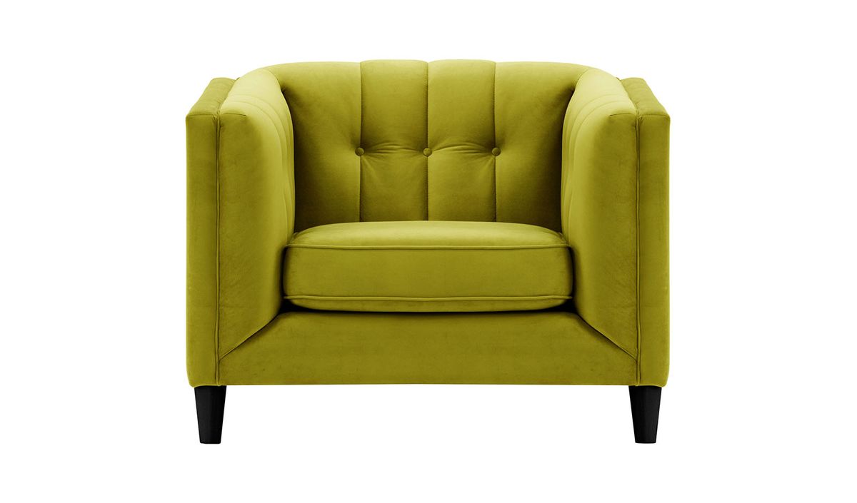 Fauteuil Sodre, olive - Velluto 9, Couleur des pieds: Noir