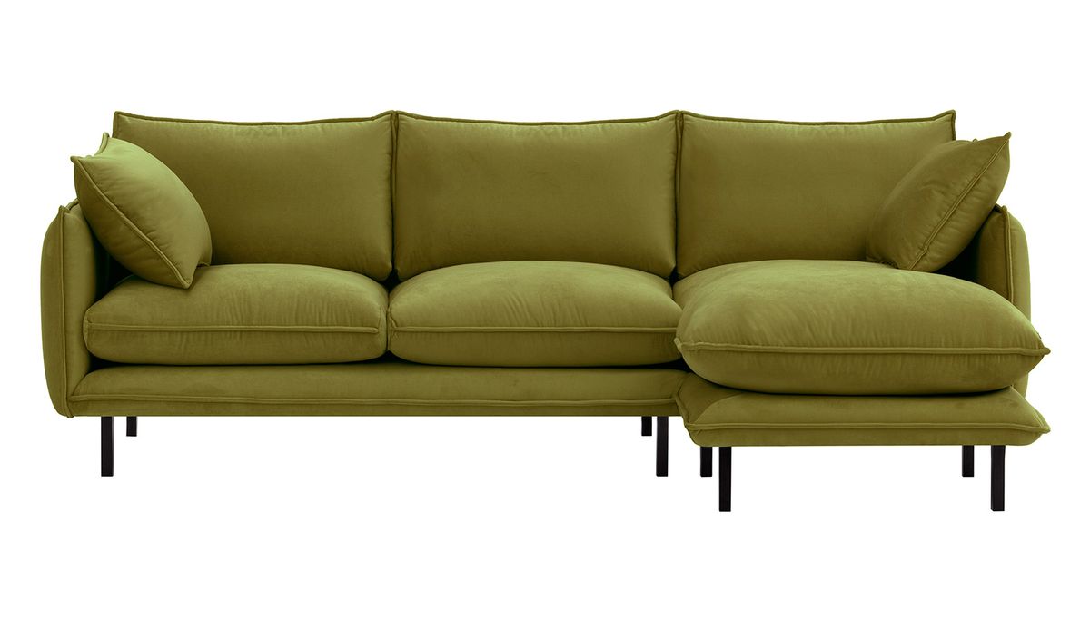 Canapé d’angle droit Nimbus, olive - Kronos 17