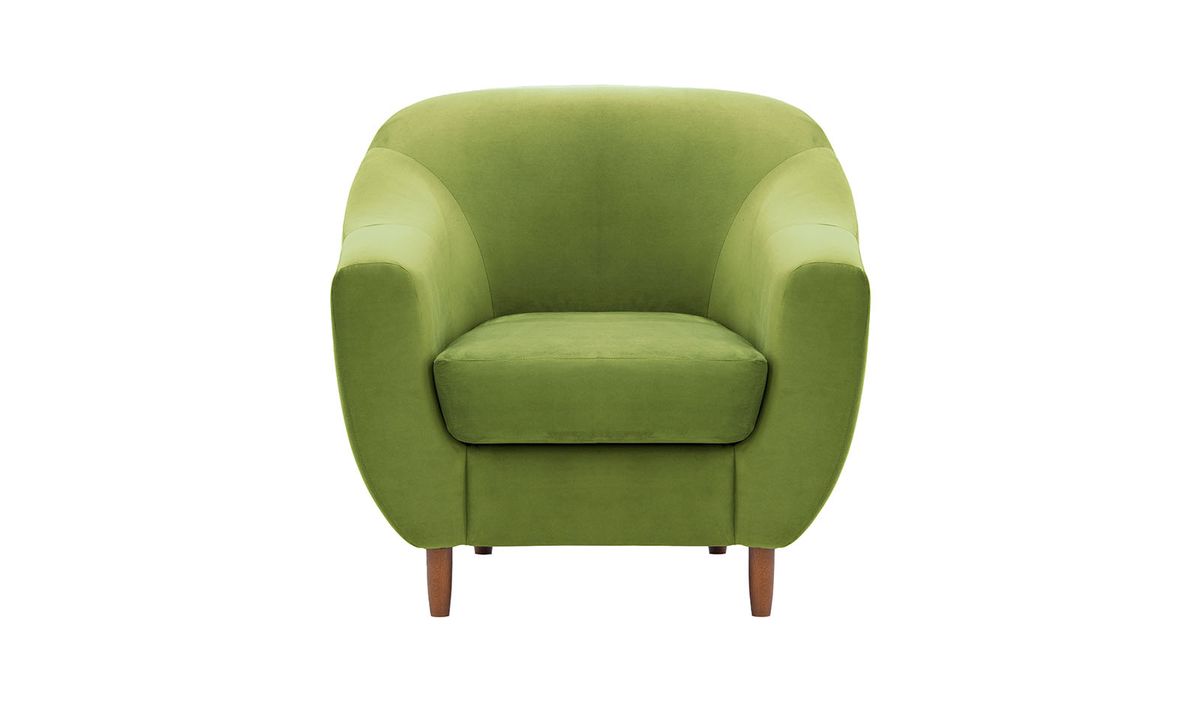 Fauteuil Salma, olive - Velluto 9, Couleur des pieds: aveo