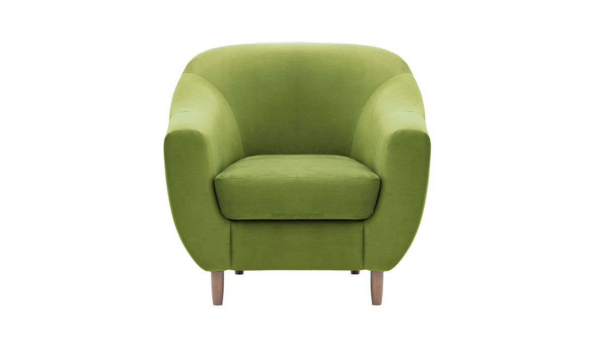 Fauteuil Salma, olive - Velluto 9, Couleur des pieds: Noir wax