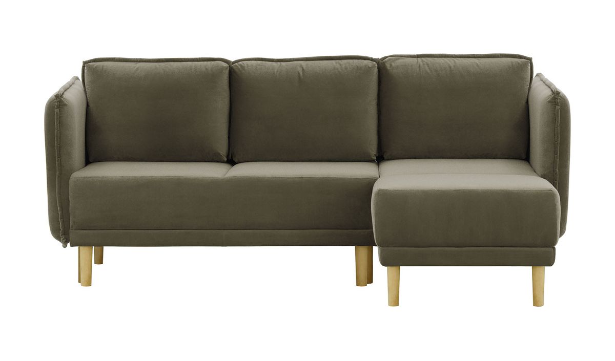 Canapé d’angle avec fonction lit Swift, gris éléphant - Velluto 17