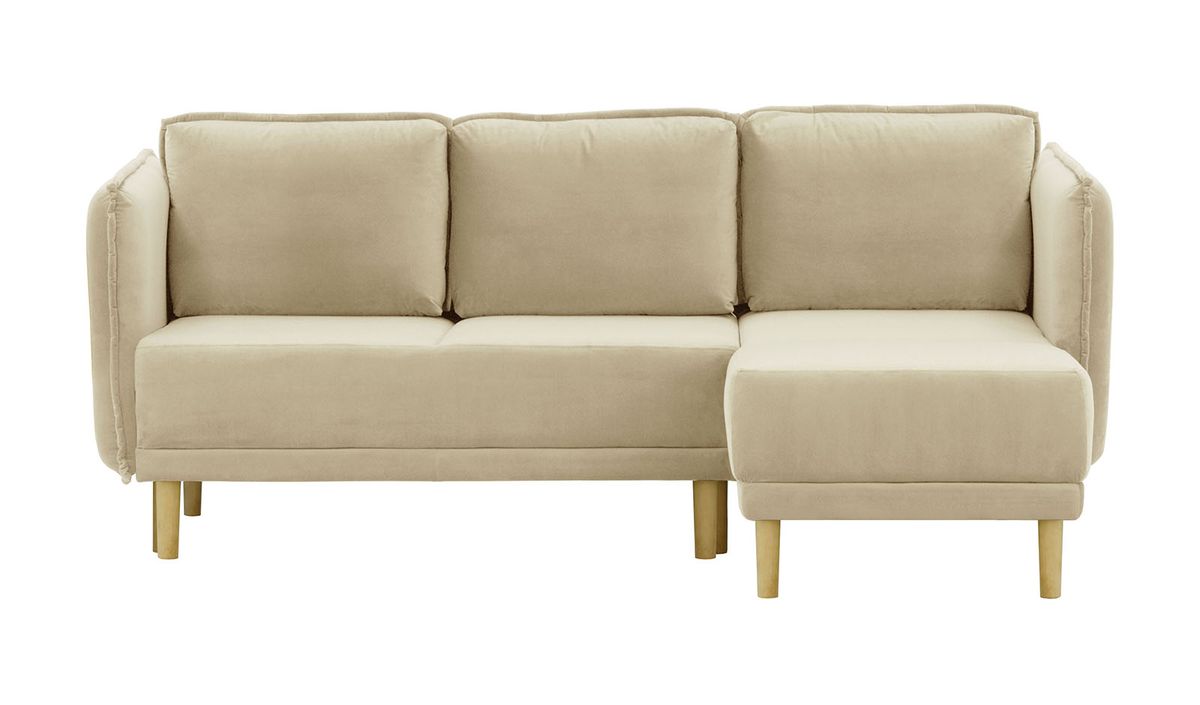 Canapé d’angle avec fonction lit Swift, beige clair - Velluto 2