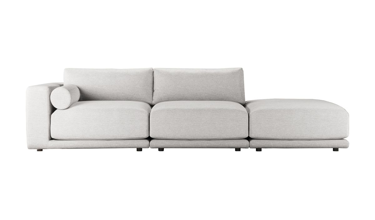 Canapé modulable avec méridienne Tao, Nordic 16 - gris